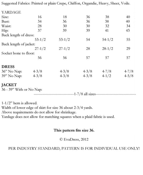 1934 Tea Frock & Jacket D30-1432