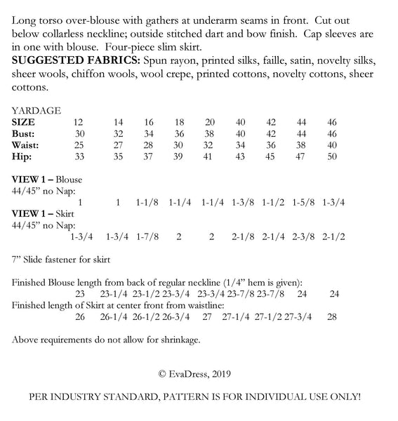 1940's Two-Piece Dress & Blouse SE40-1519