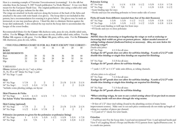 1887 Bat Crinoline Cos80-1887