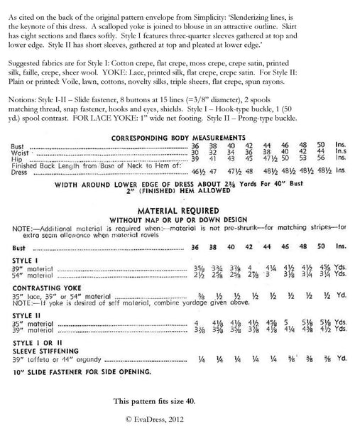 1939 Frocks D30-3288