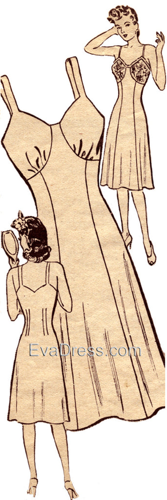 E-PATTERN 1940's Slips, E9213