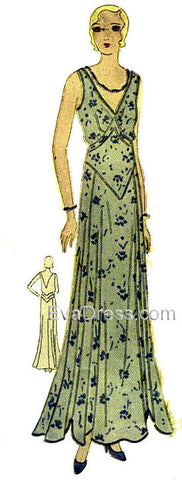 Newest Multi-size Pattern, the 1930 Dress or Evening Gown