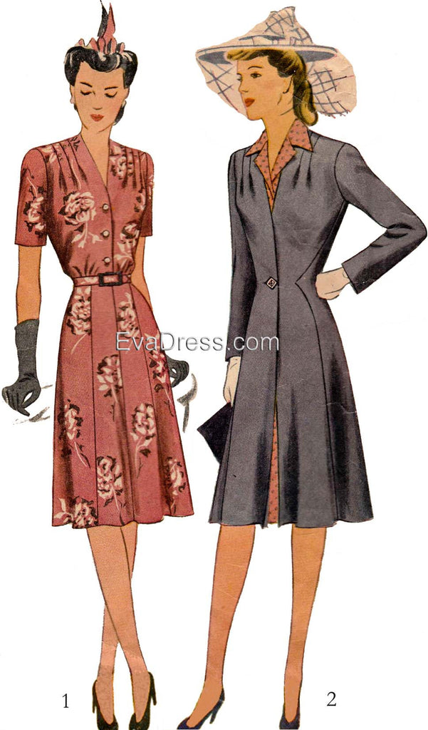 Pattern Tour, SE40-4662 1943 Dress & Redingote