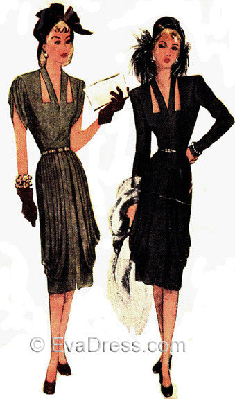 Nov. 7 - Nov. 11 The Week in Patterning - 48, Pattern Tour 1946 Dress with Cutouts