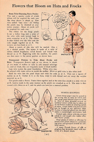1928 Clark's 'Easy Way to Pretty Frocks' ORIGINAL Sewing Booklet