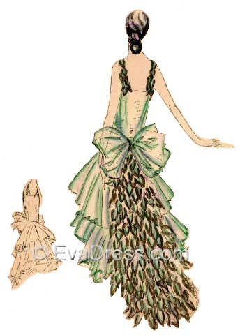 1930 Leaf Evening Gown E30-4101