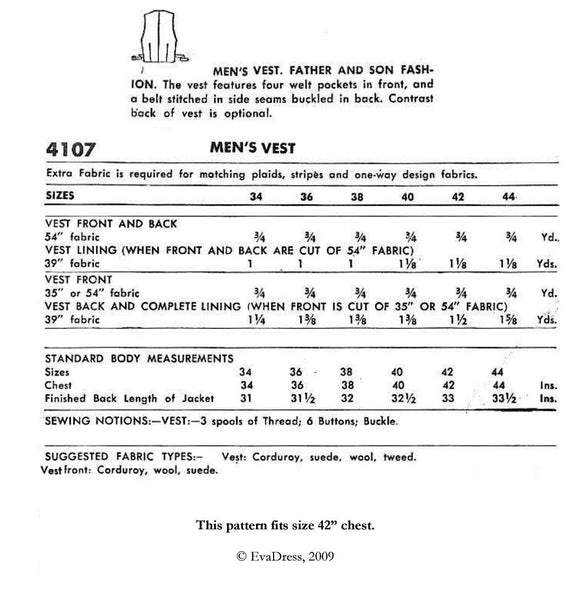15% off 1954 Vest C50-4107