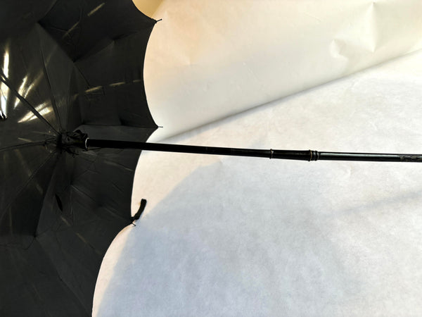 Victorian Folding Parasol Unusual Curled Handle