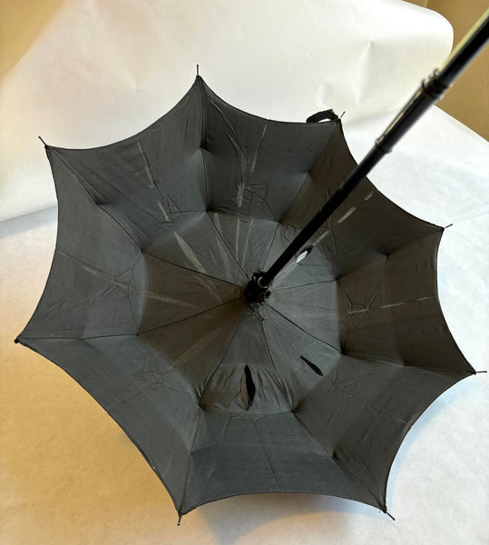 Victorian Folding Parasol Unusual Curled Handle