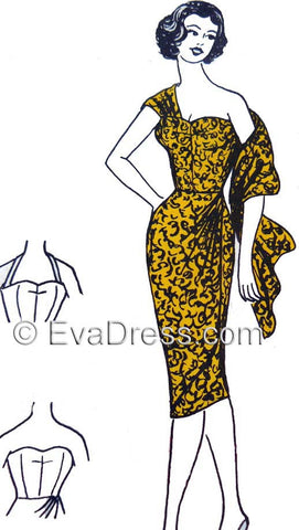 1960's Sarong Dress D60-108