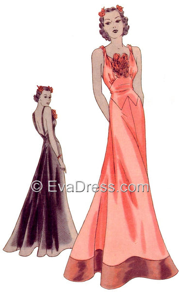 1937 Evening Gown E30-1283
