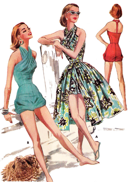 1956 Swim or Play Suit & Skirt Sp50-3613