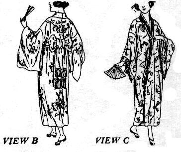 E-PATTERN 1923 Japanese Kimono E3847