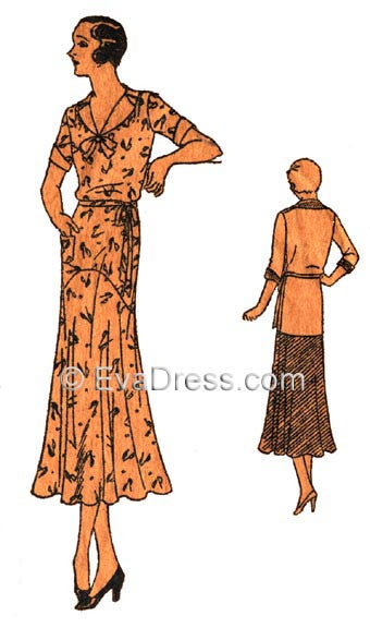 1932 Morning Frock D30-3872
