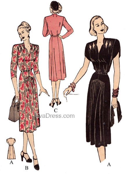 1947 Dress  with Cut-Outs D40-4185