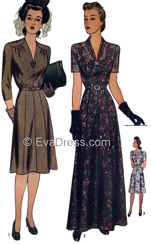 E-PATTERN 1943 Day or Evening Dress, E4517