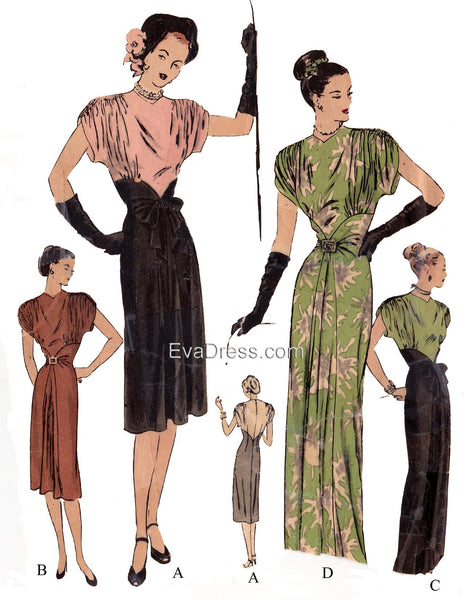 1946 Day or Evening Dress D40-4711