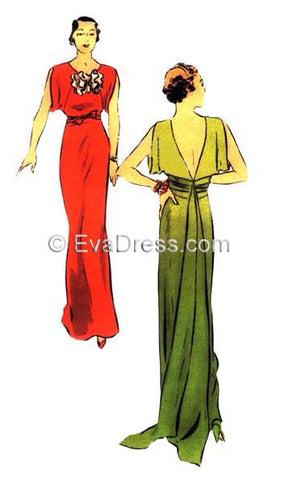 1930 Evening Gown E30-6573