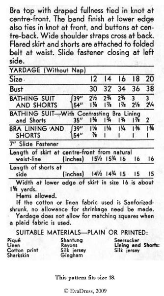 1941 Two-Piece Swim Suit Sp40-9046