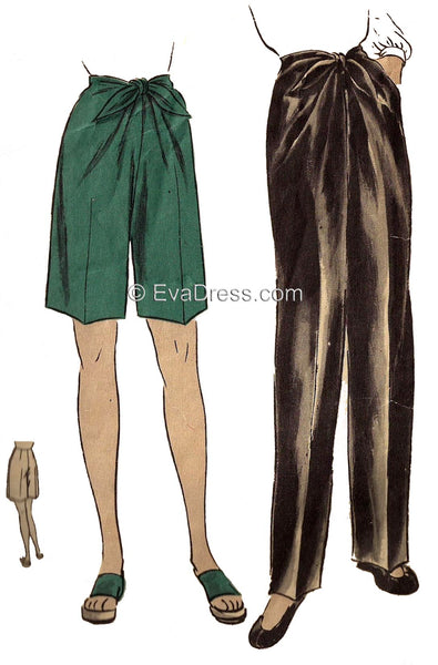 1945 Front-Tie Trousers & Shorts, T40-5490